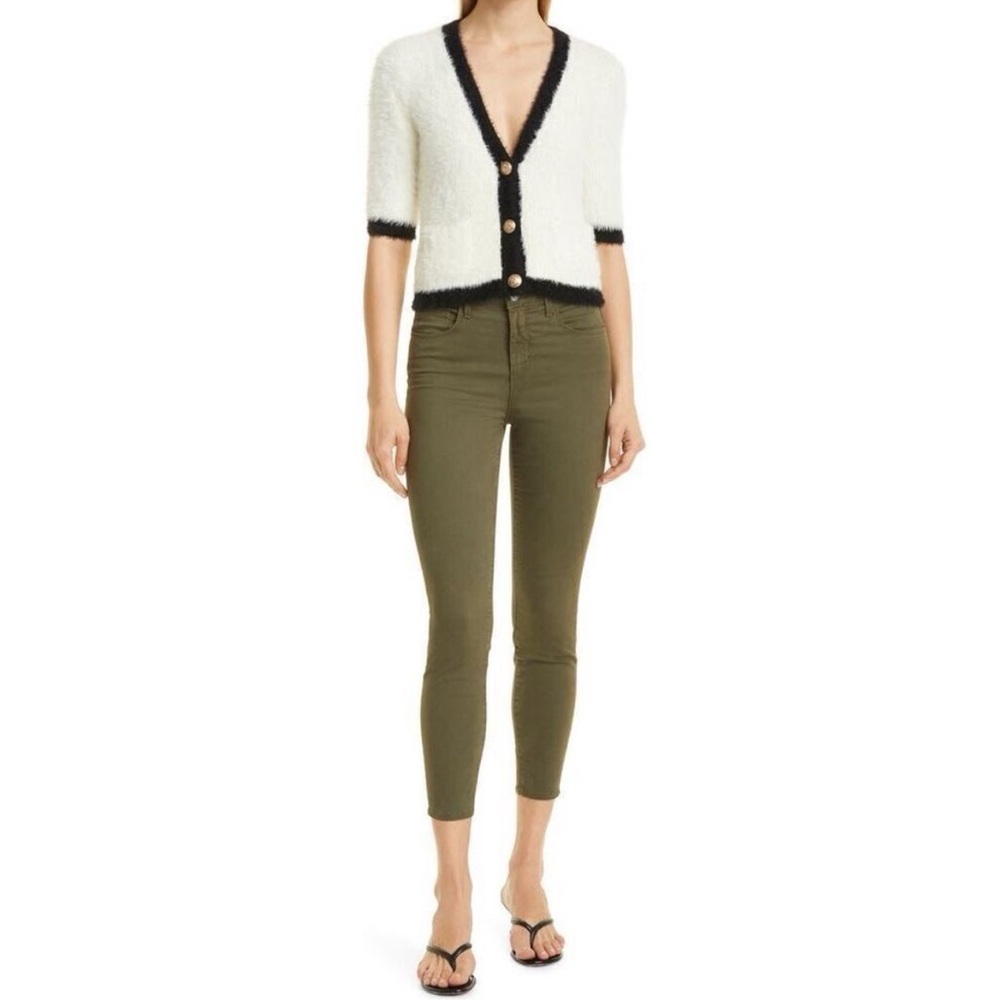 L'Agence - Margot High Rise Skinny Jeans Pants in Olive Green Size 29 EUC